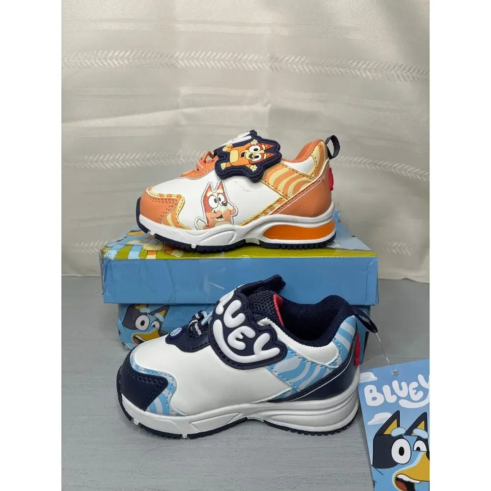 Ground Up Bluey & Bingo Toddler Unisex Athletic Sneakers Blue Orange Size 6M